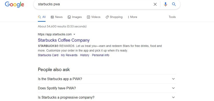 starbucks-pwa-search-results